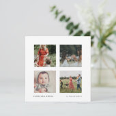 Carte Noël Joyeuses Fêtes Collage 4 photos (Debout devant)