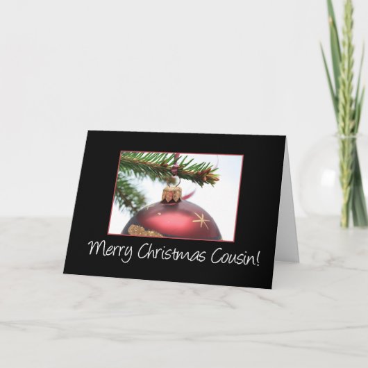 Carte Noël Joyeux Cousin (Devant)