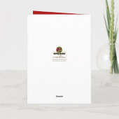 Carte Noël Joyeux Vacances Garland Bougies Rouge (Dos)