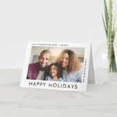 Carte Noël Joyeux vacances photo (Devant)