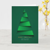 Carte Noël - Joyeux X-Mas Tree Grn (Fleur jaune)