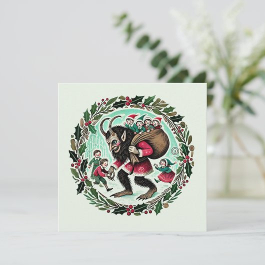 Carte Noël Krampus (Debout devant)