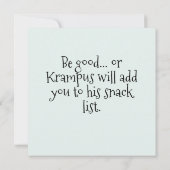 Carte Noël Krampus (Dos)
