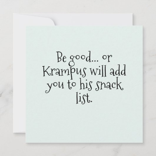 Carte Noël Krampus (Dos)