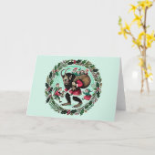 Carte Noël Krampus (Fleur jaune)