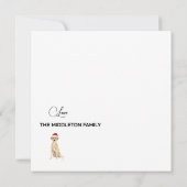 Carte Noël Labrador Retriever Chien Merry Salutation (Dos)