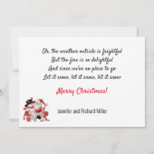 Carte Noël Laisser neiger Père Noël Sleigh Personnaliser (Dos)