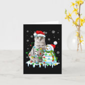 Carte Noël Light Snowman égyptien Mau Cat Pet Lover (Fleur jaune)