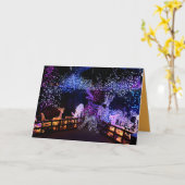 CARTE NOËL LUMIÈRES MULTICOLORES FORMES ANIMALES (Fleur jaune)