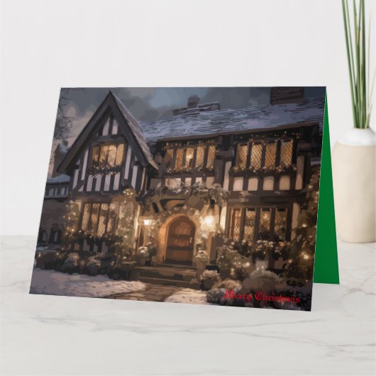 Carte Noël Magique Rustique (Devant)