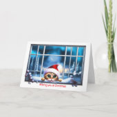 Carte Noël Manque de vous Vacances avec jolie fenêtre de (Devant)