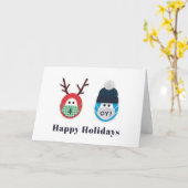 Carte Noël masqué et fête de Hanoukka (Fleur jaune)