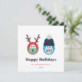 Carte Noël masqué humoristique et vacances à Hanoukka (Debout devant)