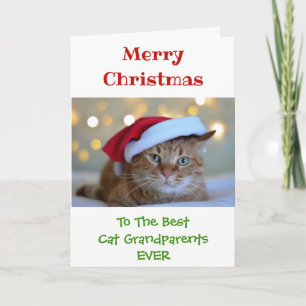 Carte Noël Meilleur Chat Grand-parents Jamais Photo