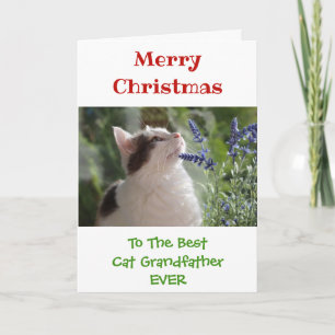 Carte Noël Meilleur Chat Grand-Père Jamais Photo