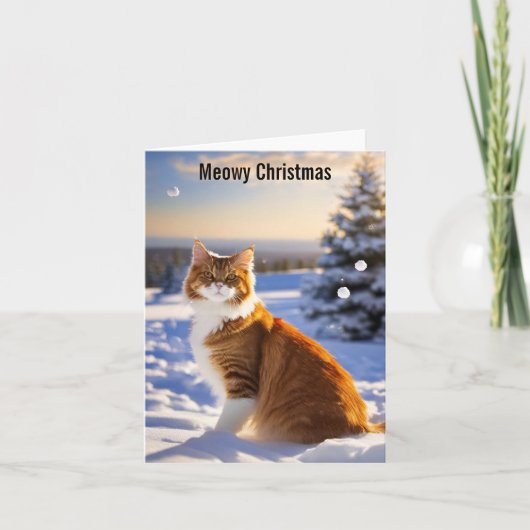 Carte Noël Meowy (Devant)