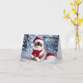 Carte Noël Meowy (Fleur jaune)