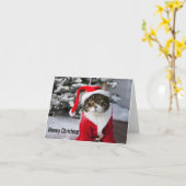 Carte Noël Meowy (Fleur jaune)