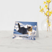 Carte Noël Meowy (Fleur jaune)