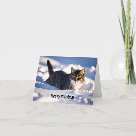 Carte Noël Meowy (Devant)