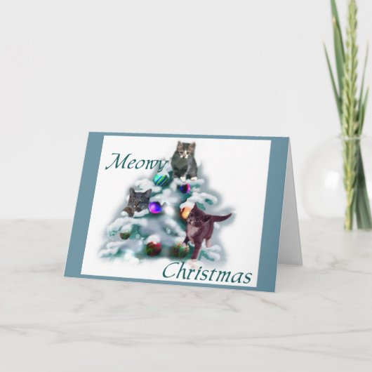 Carte Noël Meowy (Devant)