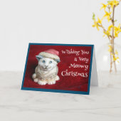 Carte Noël Meowy (Fleur jaune)