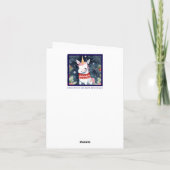 Carte Noël mignon Unicorn voeux de vacances (Dos)