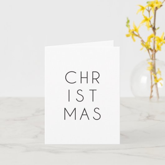Carte Noël minimaliste (Fleur jaune)