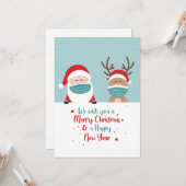 Carte Noël minimaliste moderne (Devant/Arrière en situation)