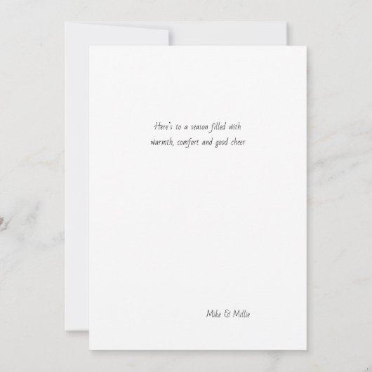 Carte Noël minimaliste moderne (Dos)