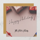 Carte Noël minimaliste Moderne tendance Photo simple (Devant / Derrière)