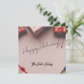 Carte Noël minimaliste Moderne tendance Photo simple (Debout devant)