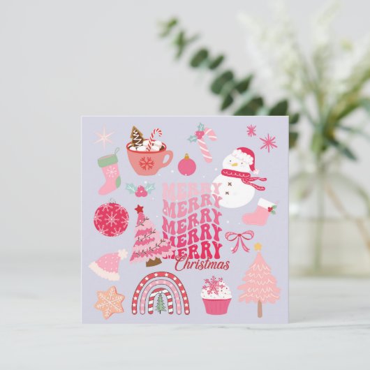 Carte Noël moderne (Debout devant)