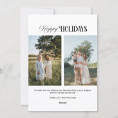 Carte Noël moderne 3 photos (Dos)