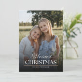 Carte Noël moderne 3 photos (Debout devant)