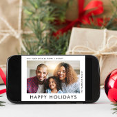 Carte Noël moderne 3 Photos Joyeuses Fêtes