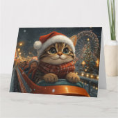 Carte Noël Montagnes Russes Chat Bengal (Devant)
