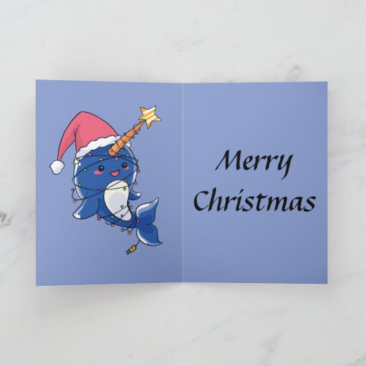 Carte Noël Narwhale (Intérieur)