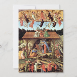 Carte Noël, Nativité, Naissance du Christ de Botticelli