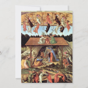Carte Noël, Nativité, Naissance du Christ de Botticelli