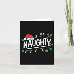 Carte Noël Naughty Nice Matching Funny Xmas Couple