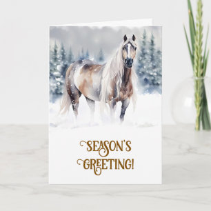 Carte Noël Noël Noël Joyeuses Fêtes à cheval