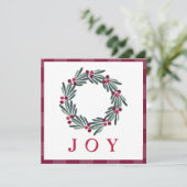 Carte Noël Noël Noël Noël Joyeux Aquarelle Salutation (Debout devant)