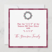 Carte Noël Noël Noël Noël Joyeux Aquarelle Salutation (Dos)