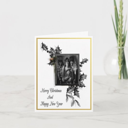 Carte Noël noir et blanc (Devant)