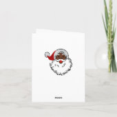 Carte noël noir santa claus (Dos)