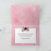 Carte Noël Nos amis Bourgogne Fleur rose (Intérieur)