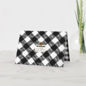 Carte Noël Notre maison à votre cheminée noire (Dos)