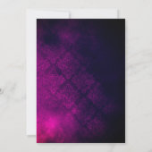 Carte Noël Nouvel an violet noir gouttes de parties scin (Dos)