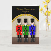 Carte Noël, Nutcrackers sur scène, fille (Fleur jaune)